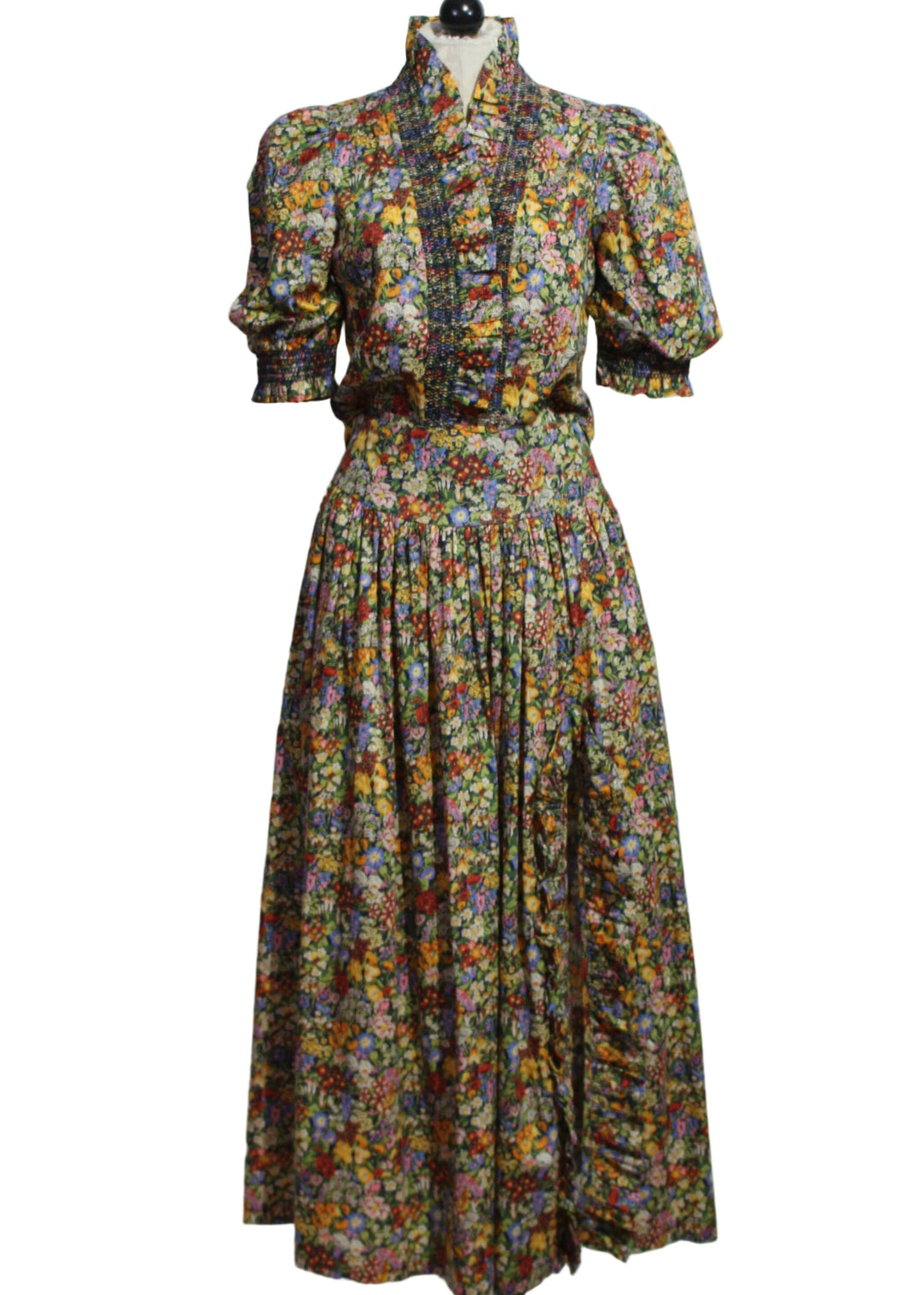 The Sunshine Skirt by Love the Label in the Cottage Garden Liberty Print paired with the matching Love the Label Zuri Top