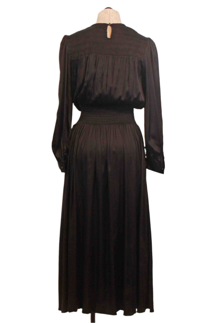 back view of Black Thelma Midi Dress by Traffic People