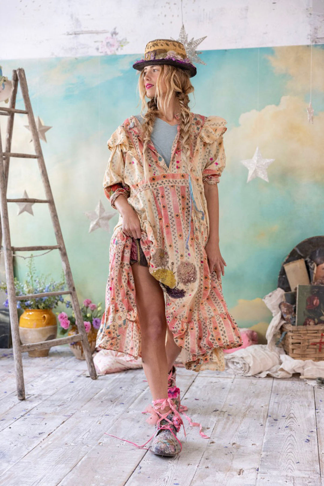 Sunrise Daisy Print FDLP Anastasia Dress by Magnolia Pearl