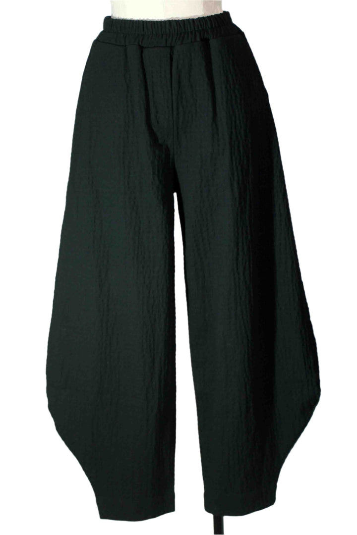 Black Embossed Amphora Trousers by Baci