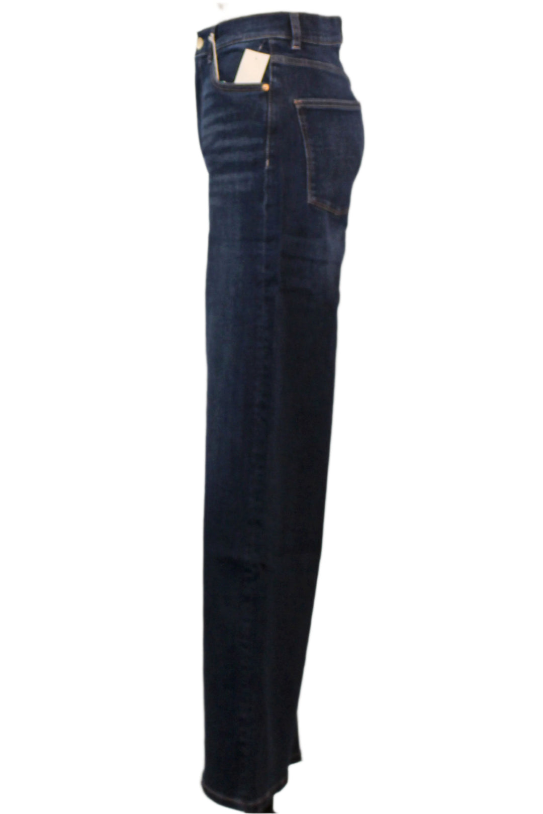 side view of High Rise Vintage 32" Mediterranean Hepburn Wide Leg Jean by DL1961