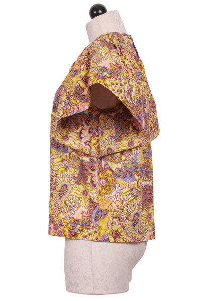 side view of Persey Top by Marie Oliver in the Meadow print