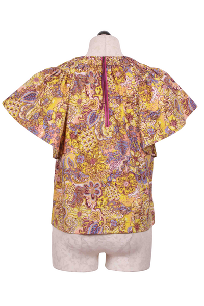 back view of Persey Top by Marie Oliver in the Meadow print