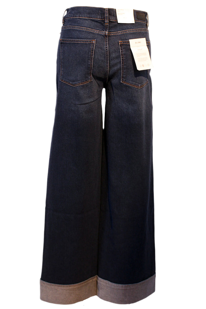 back view of Boardwalk Cuffed (Highluxe™) Hepburn Wide Leg Jean by DL1961 