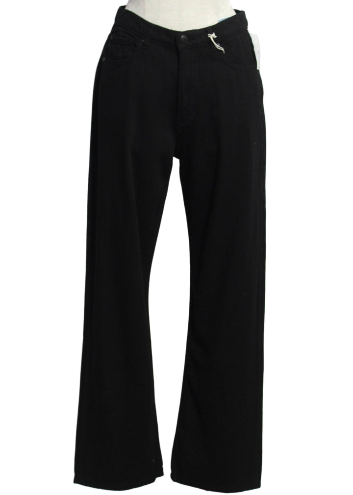 Black Karmine Refined High Rise 31" Wide Leg Jean by DL1961