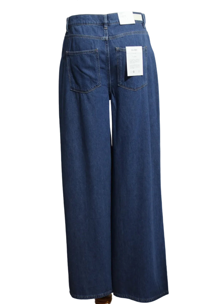 back view of Hepburn Wide Leg High Rise 32" Long Jean by DL1961