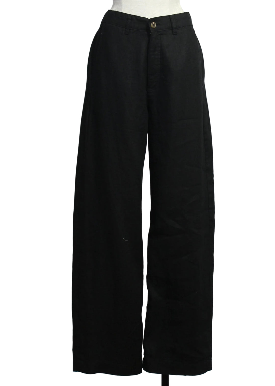 Black Linen Taylor Relaxed High Rise 31 Barrel Jean by DL1961 