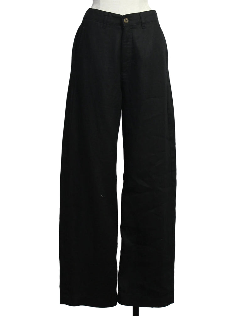 Black Linen Taylor Relaxed High Rise 31 Barrel Jean by DL1961 