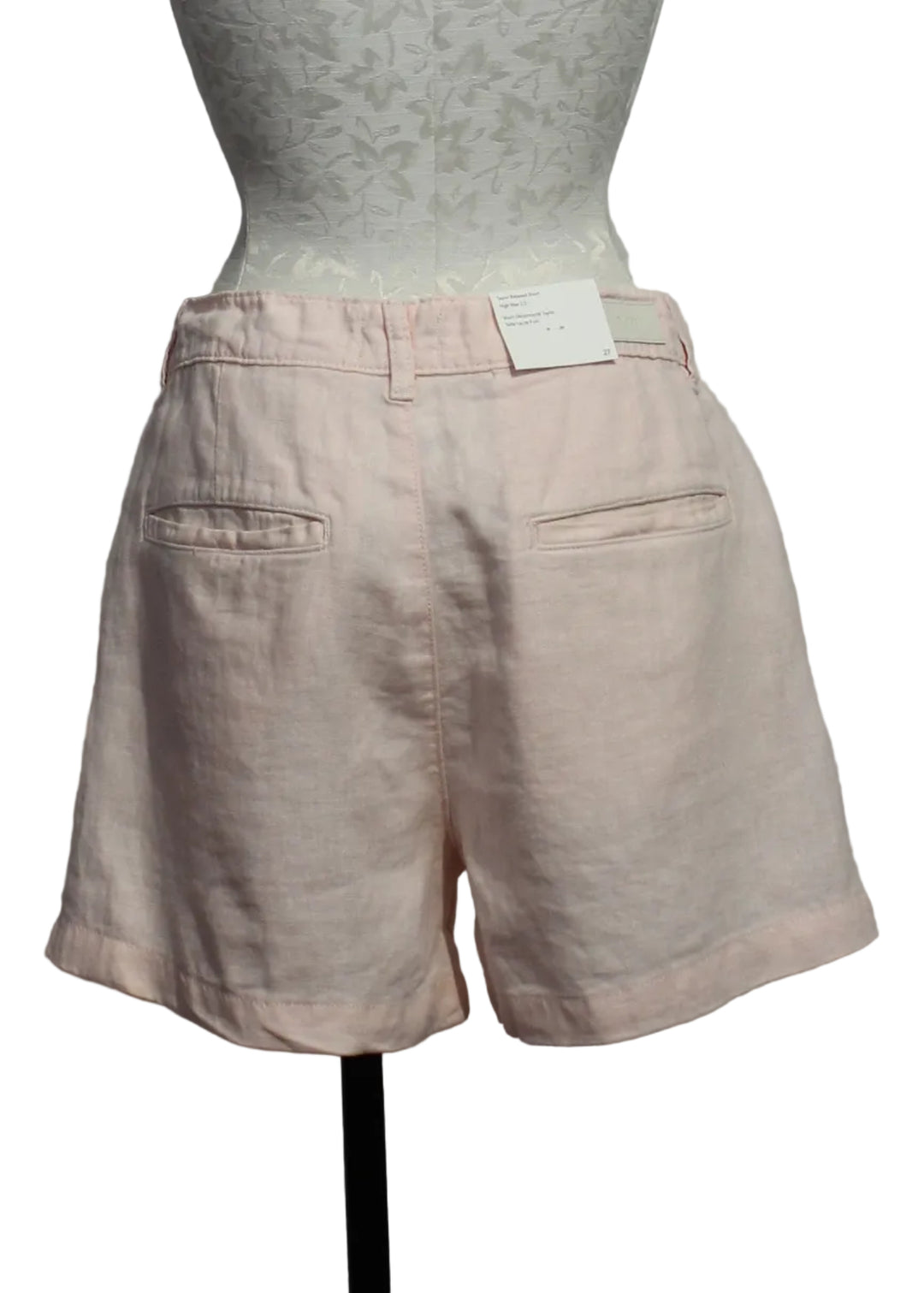 back view of Ballet colored Taylor Relaxed High Rise 3.5" Short by DL1961