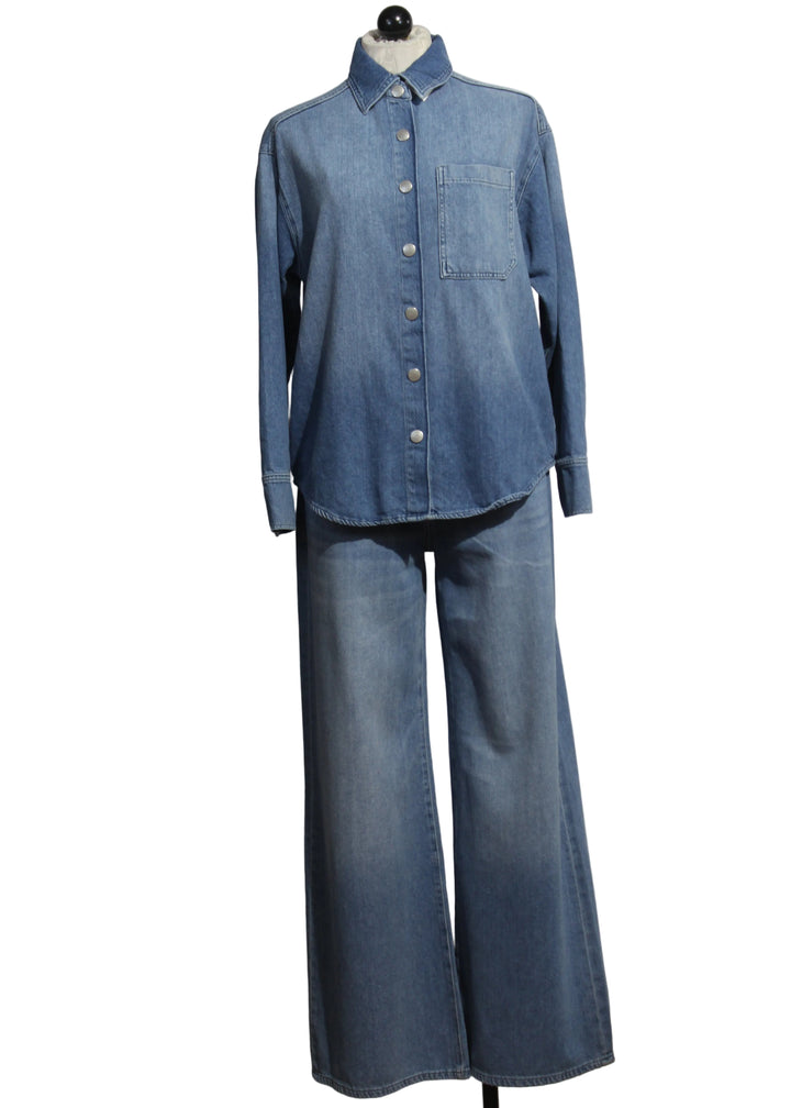 Low Rise Alex Baggy Wide Leg Jean by DL1961 paired with the matching Addison Overshirt by DL1961