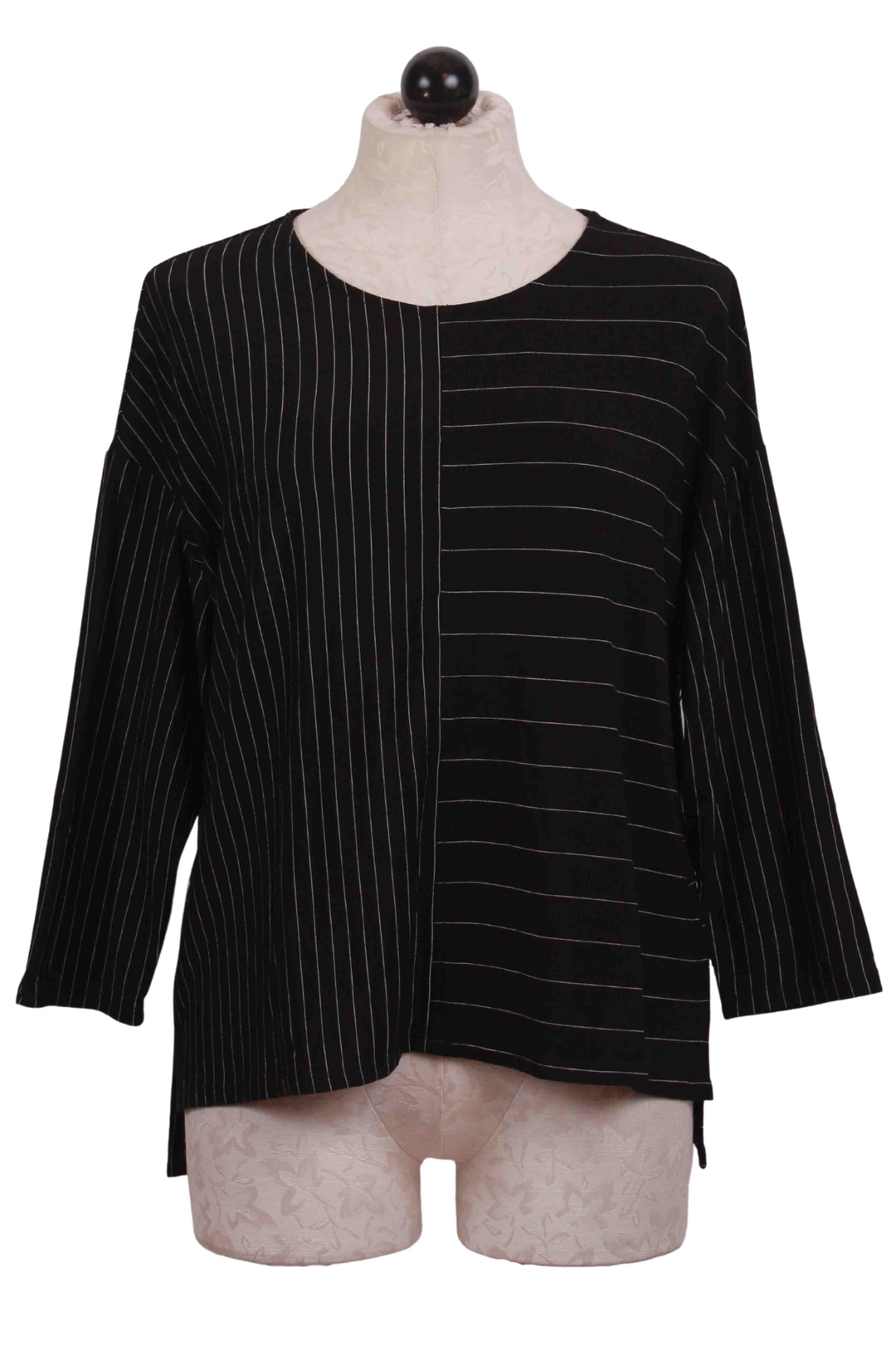 black Pinstripe Brooklyn Pullover by Liv by Habitat