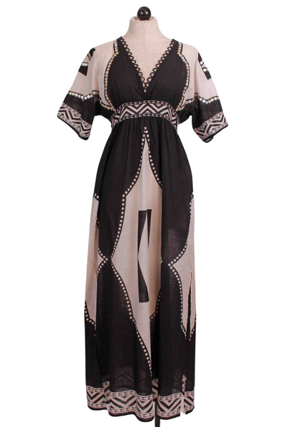 Ying Yang/Onyx Black Shades of Light Long Dress by Scarlet Poppies
