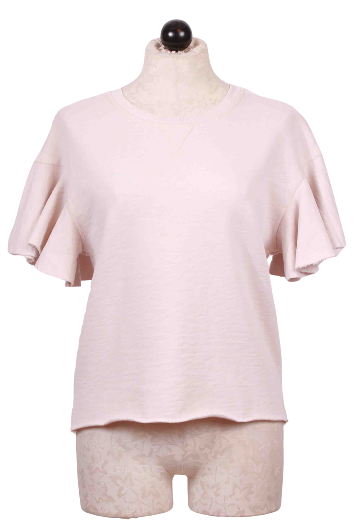 White Sand Big Ruffle Sleeve Melrose Top by Goldie LeWinter