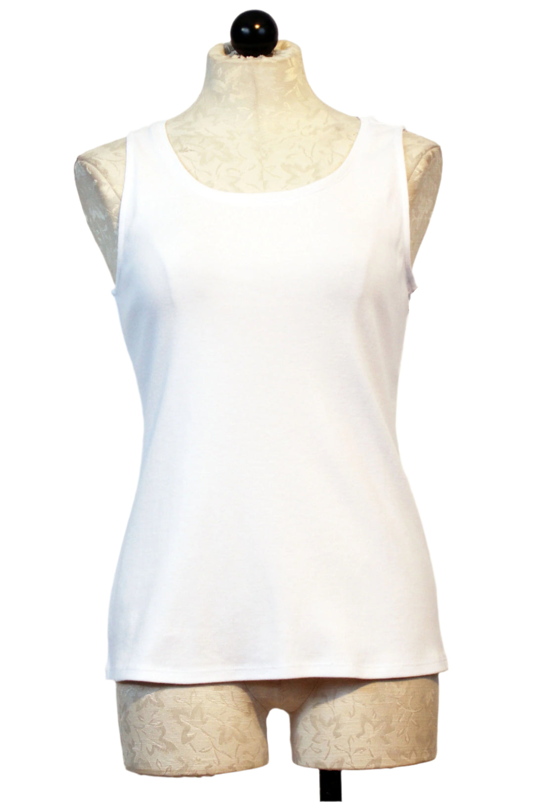 White Cozy Rib Solid Layering Tank by Habitat