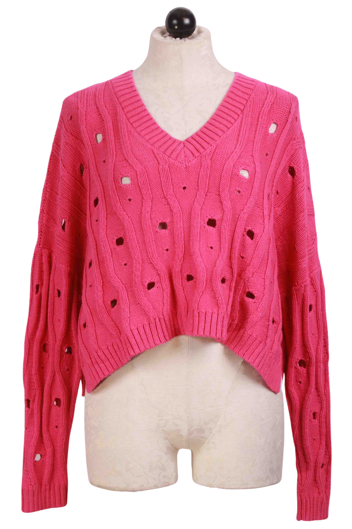 Lipstick Moth Cropped Sweater by Planet 
