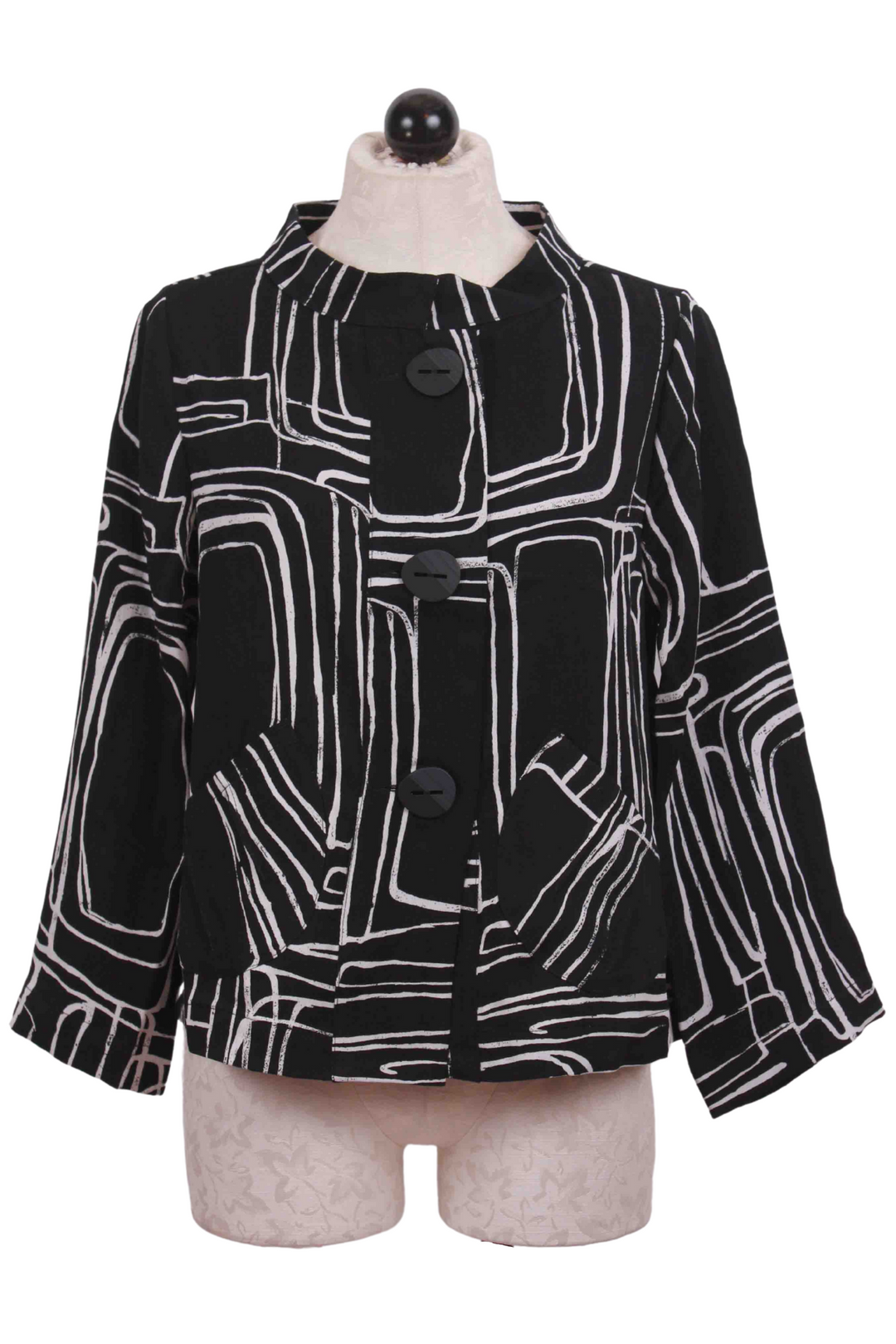 black mod print Tencel Modern Jacket by Liv by Habitat