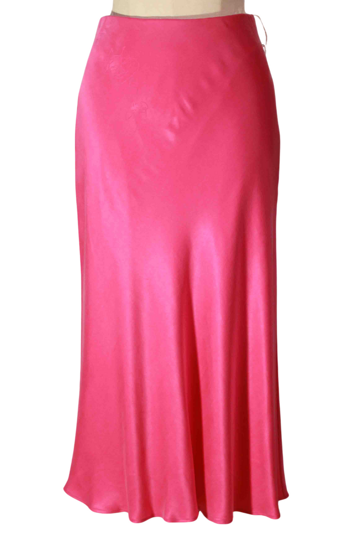 Pink Bias Midi Cut Skirt by Fifteen Twenty