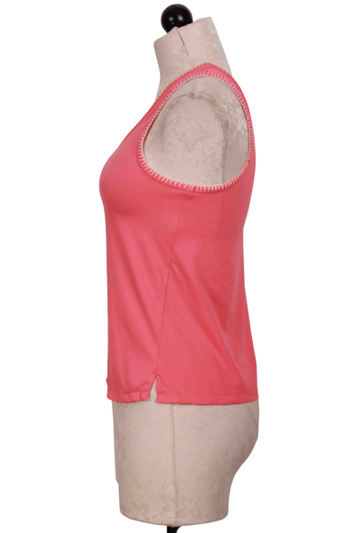 side view of Coral Whipstitch Tank Top by Cabana Life