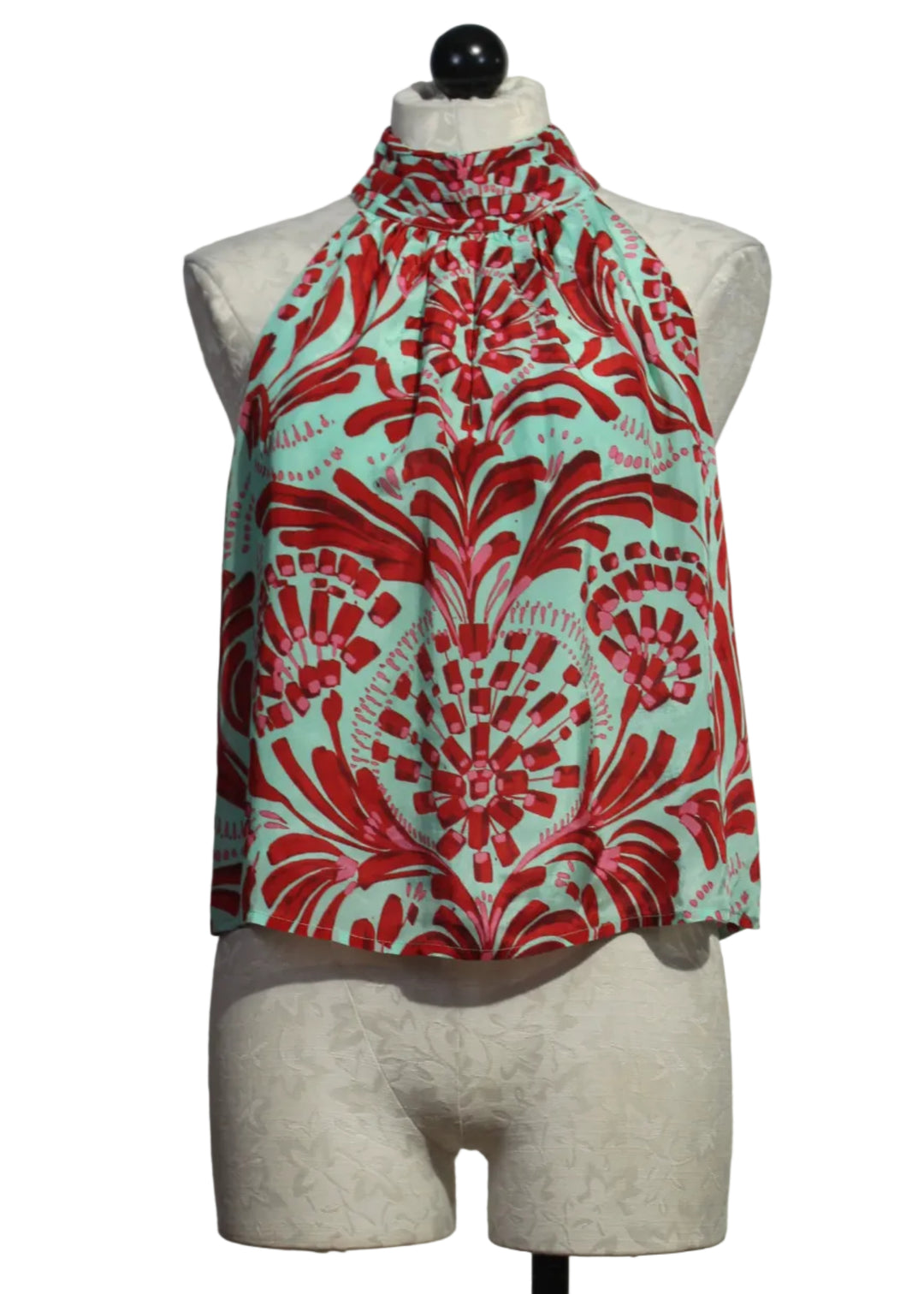 Bimini Blue and Red Sleeveless Goldie Top by Marie Oliver