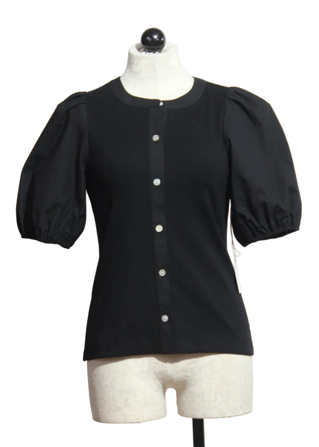 Black Terryn Contrast Top by Fifteen Twenty