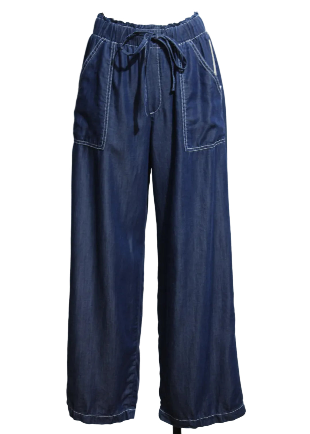 Chambray Kendra Patch Pocket Pants by Fifteen Twenty 