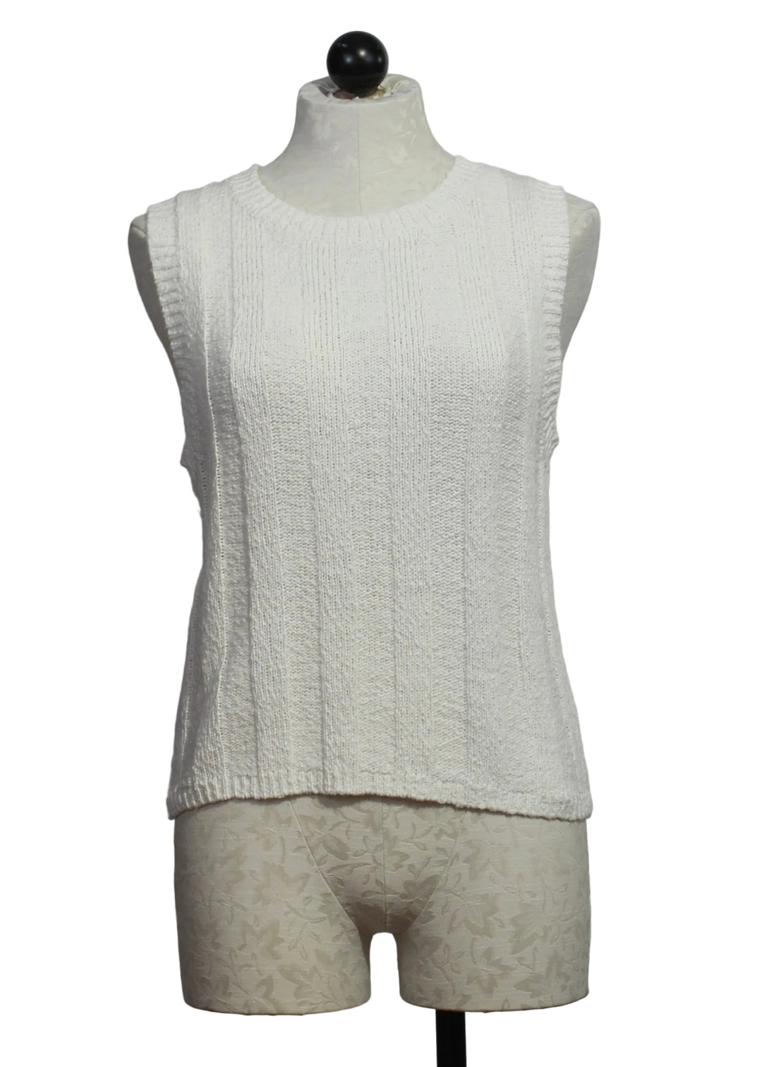 Off-White Zaydee Crochet Tank Top by Fifteen Twenty