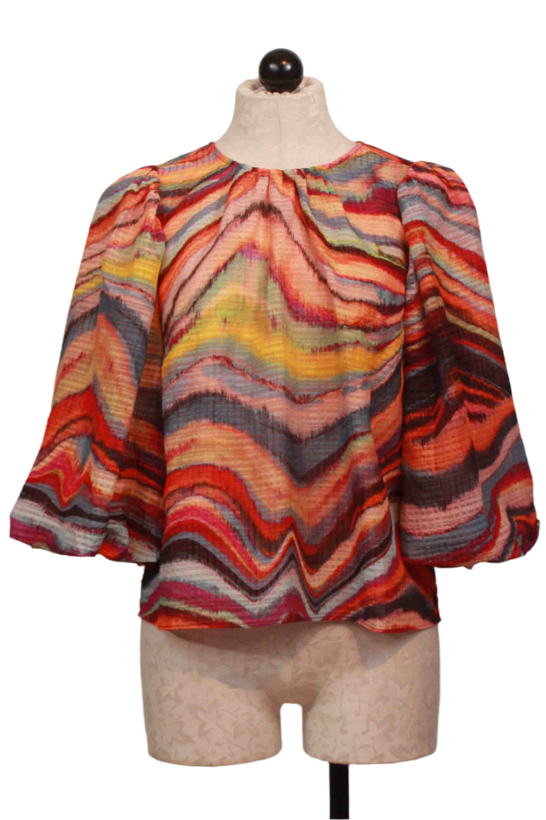 Colorful Ammolite Print Harly Top by Marie Oliver