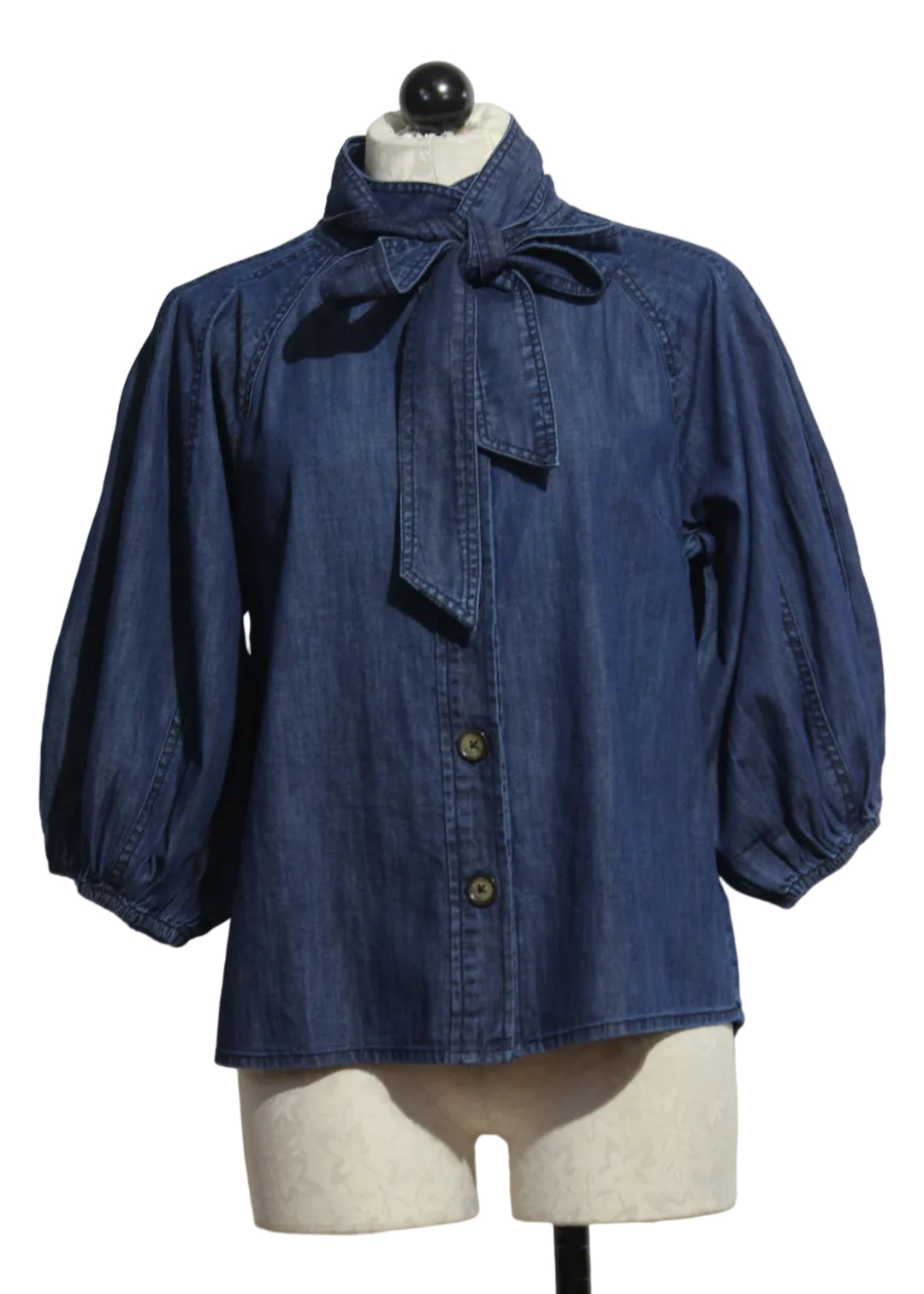 Chambray Navi Top by Marie Oliver