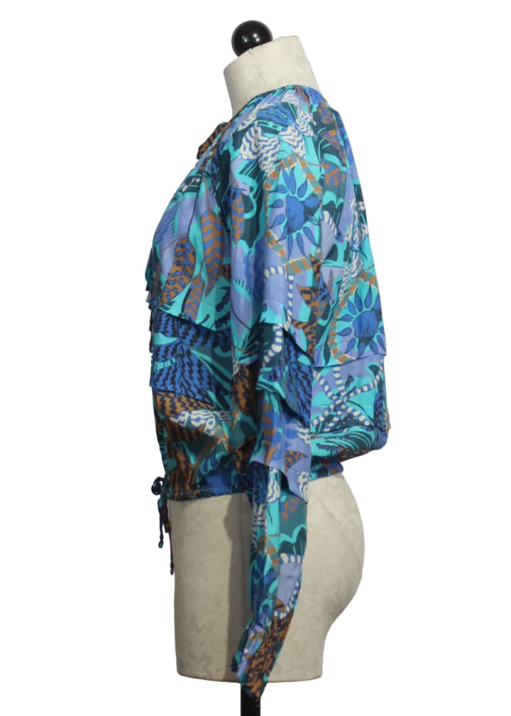 Side view of Umi Blouse by Marie Oliver in the Medusa Print