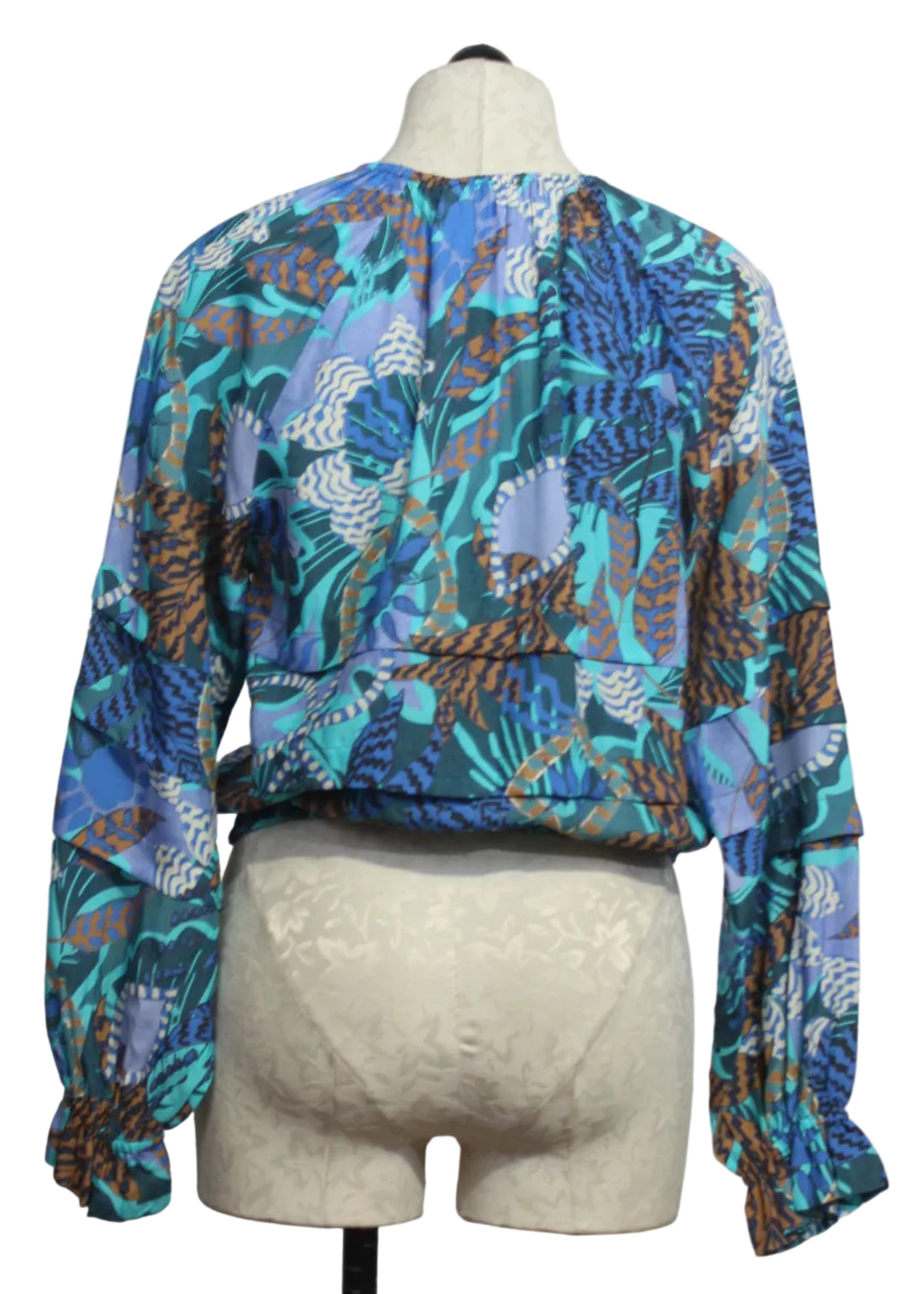 back view of Umi Blouse by Marie Oliver in the Medusa Print