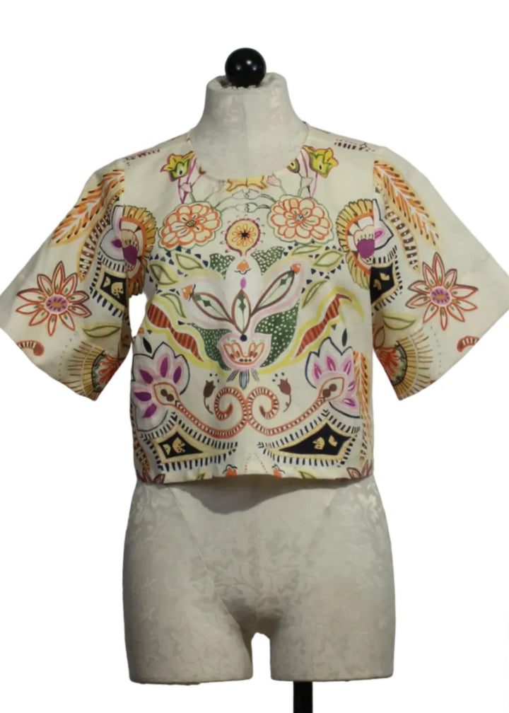 Drew Short Sleeve Top by Marie Oliver in the Haven Print