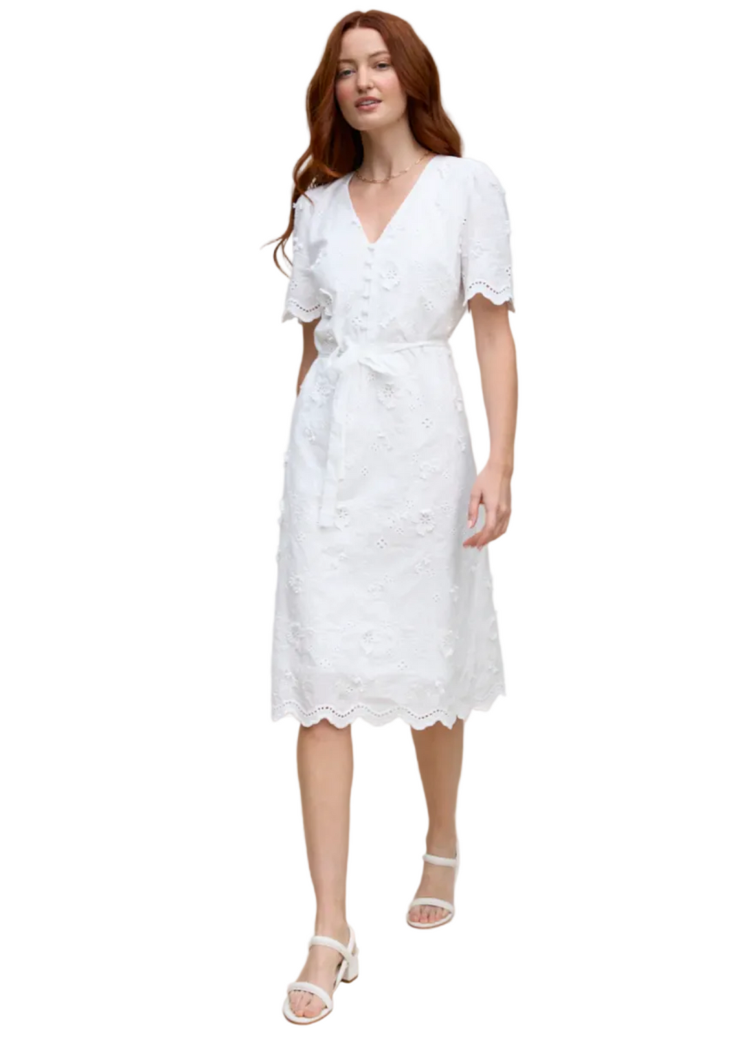Model wearing The Ivory Meadow Dress by Margaret O'Leary