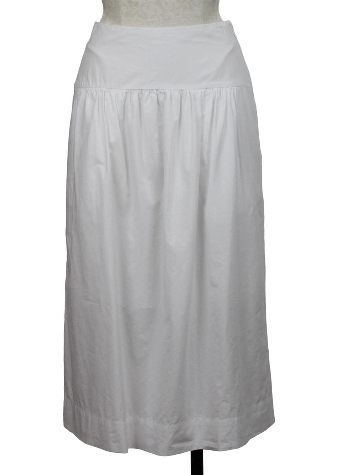The Venice Poplin Skirt by Margaret O'Leary in a Bright White