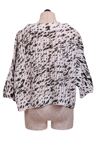back view of Black and White Dalmation Boatneck Sweater by Planet