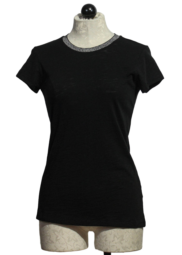 black Pave Ringer Short Sleeve Tee by Goldie