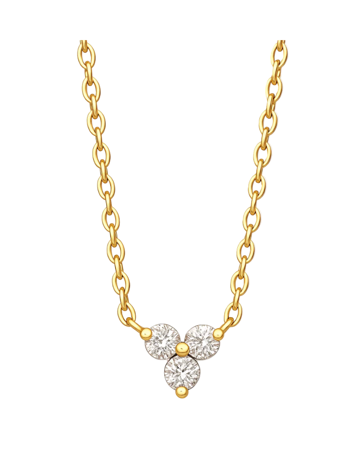 Donna Triple Stone Necklace by Ellie Vail