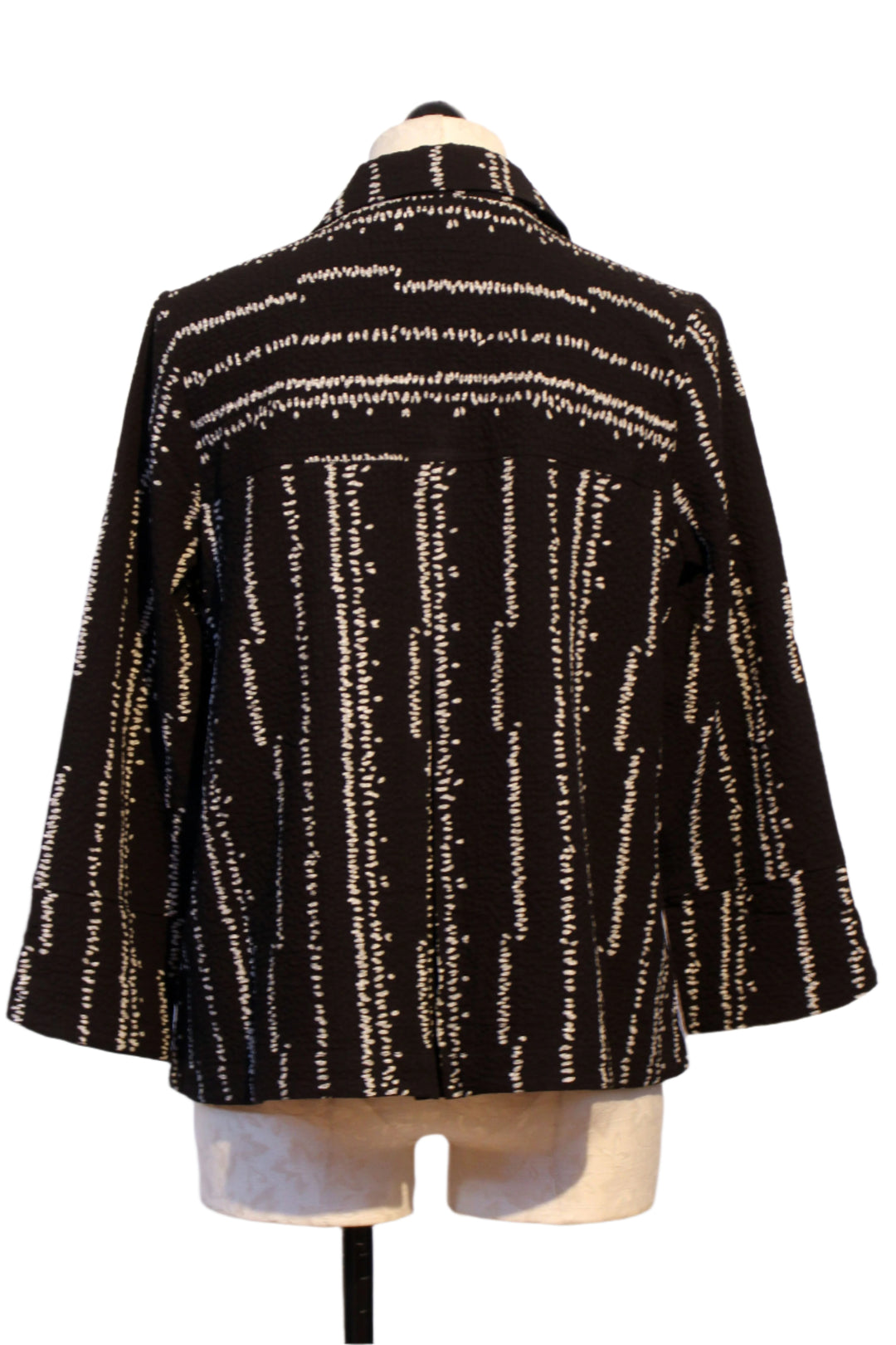 back view of Crinkle Crepe Bud Tulip Hem Swing Jacket by Habitat