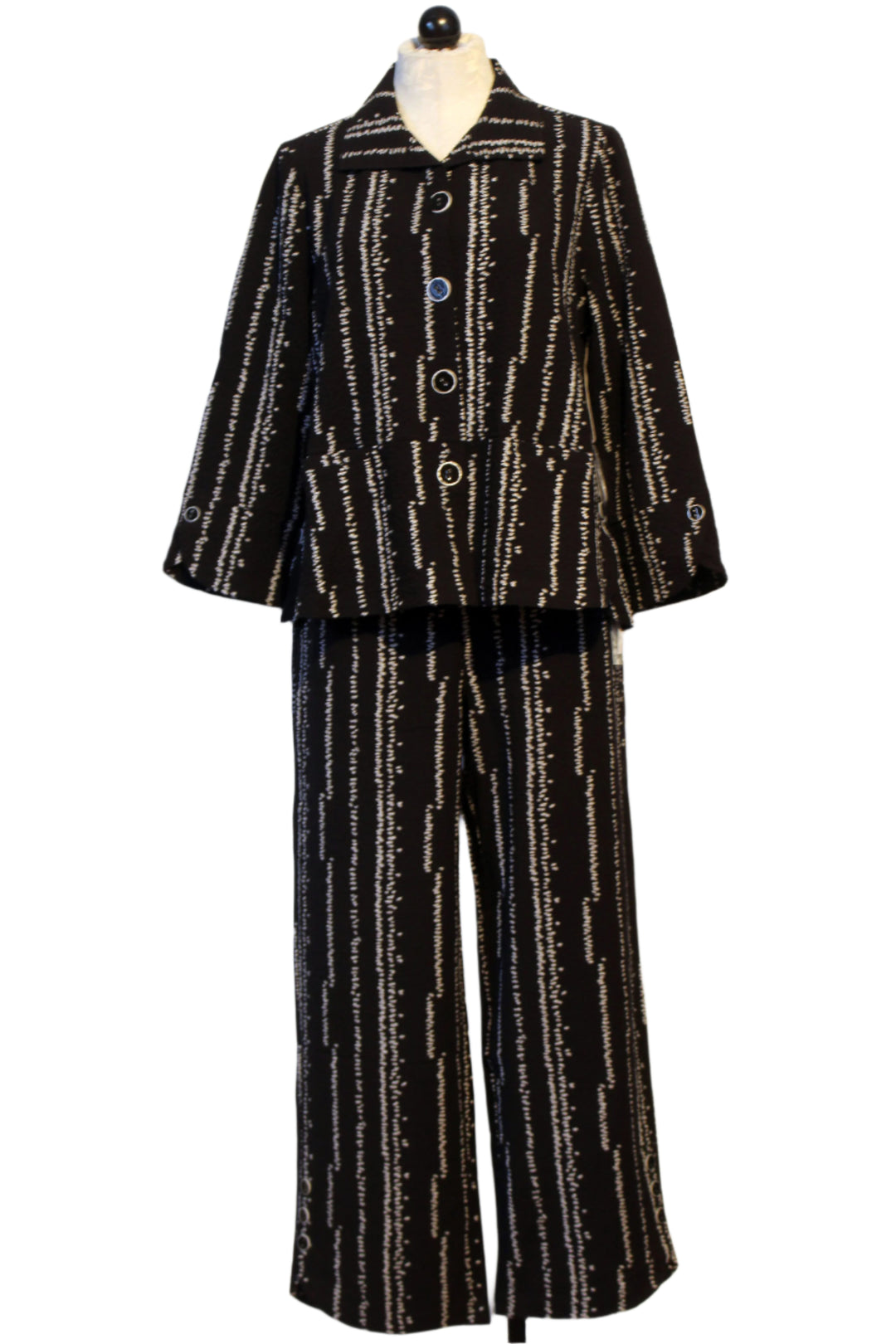 Crinkle Crepe Bud Tulip Hem Swing Jacket by Habitat with matching Crinkle Crepe Bud Tulip Pant