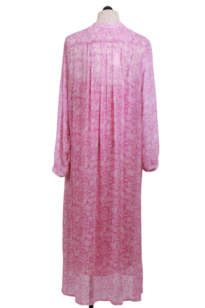back view of Mulberry Eloise Floral Button Front Silk Dress by Chan Luu