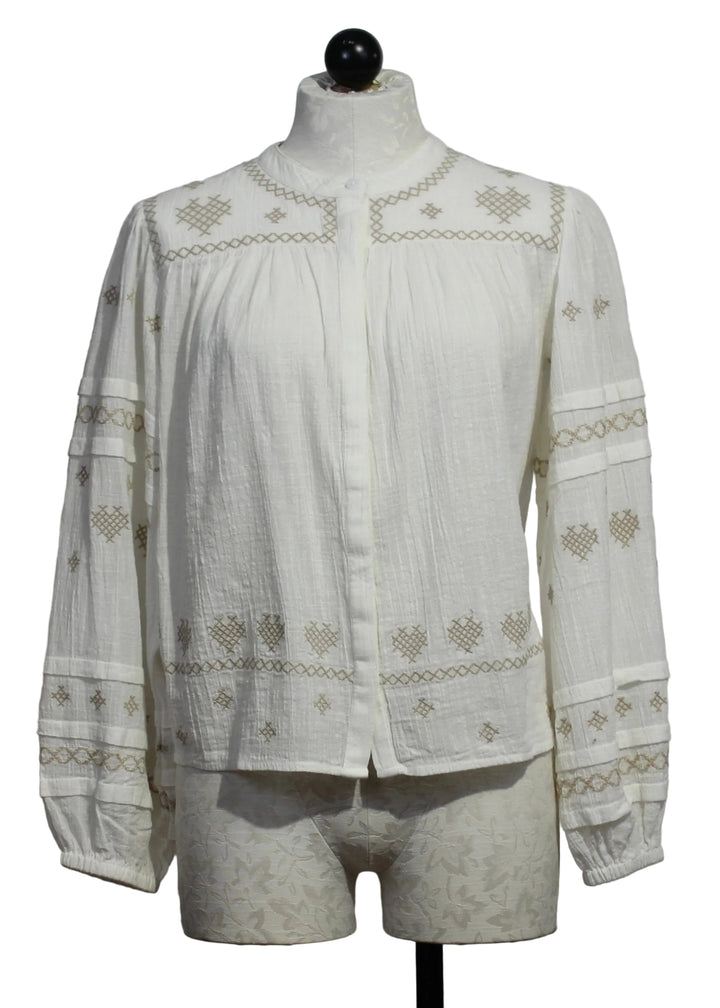 Off White Conny Coeur Embroidered Top by Berenice 