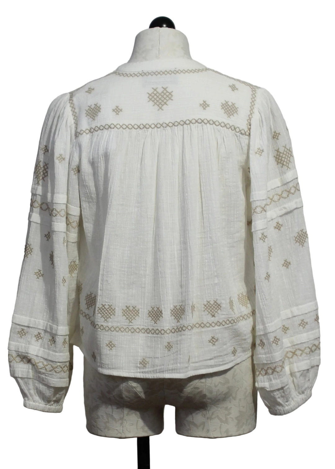 back view of Off White Conny Coeur Embroidered Top by Berenice 