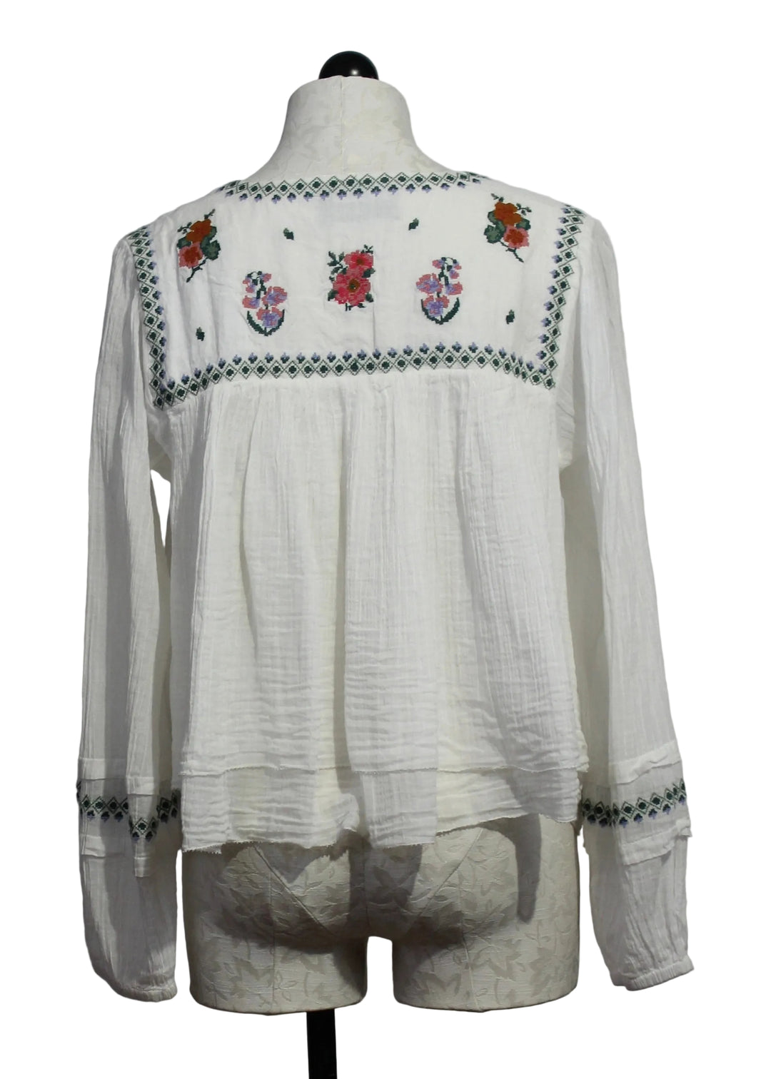 back view of White Carmena Blouse by Berenice