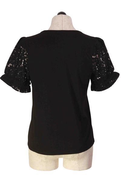 back view of black Jess Lace Combo Top by Generation Love