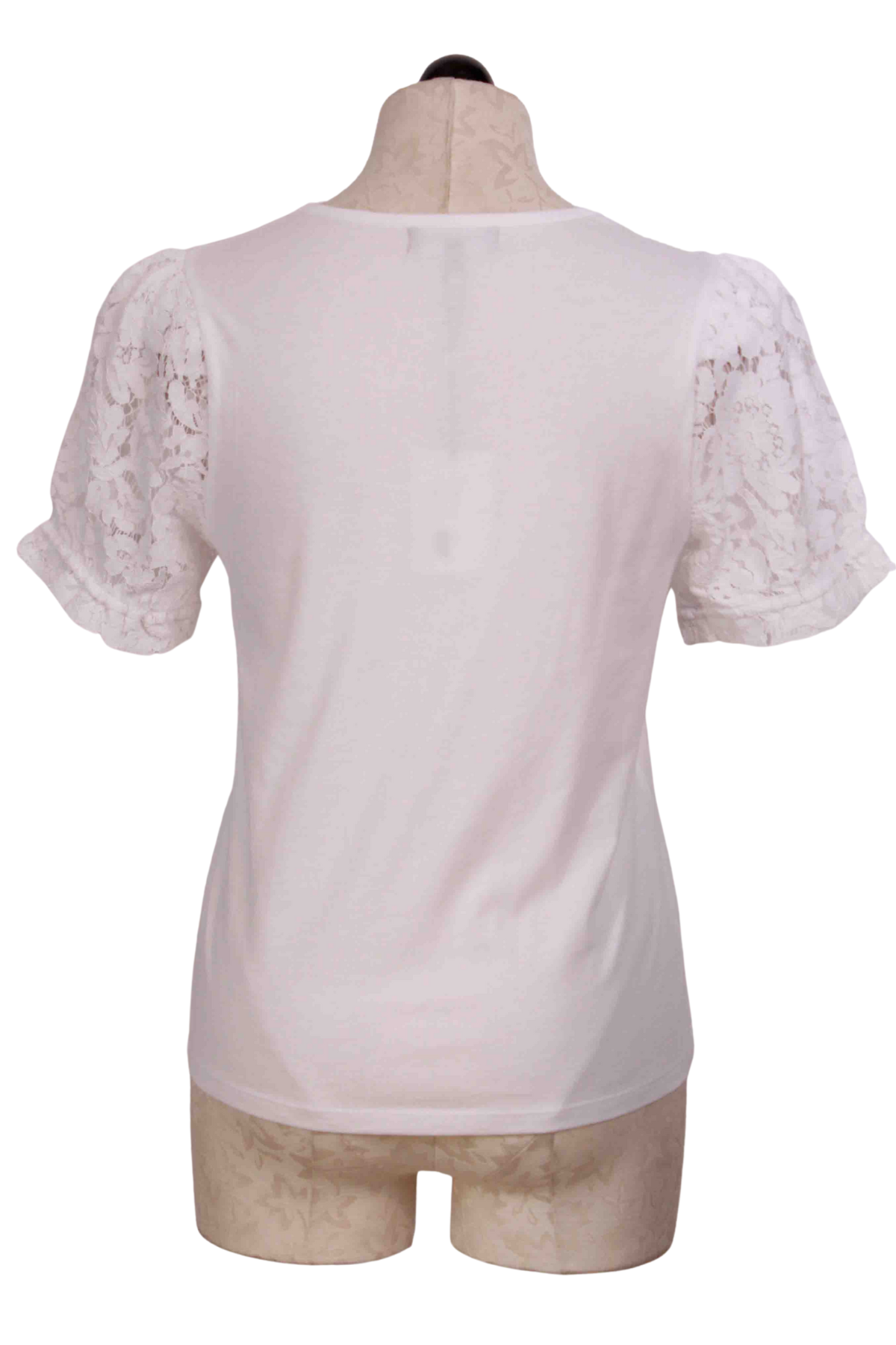 back view of White Jess Lace Combo Top by Generation Love