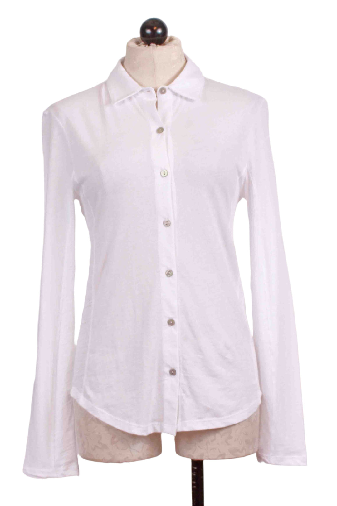 White Classic White Button Down by Goldie Lewinter