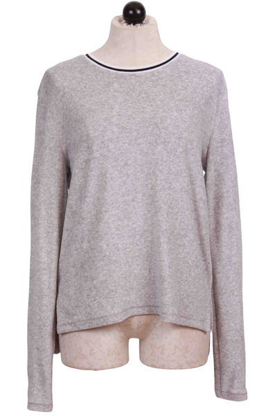 Grey Heather Long Sleeve Fine Terry Ringer by Goldie Lewinter