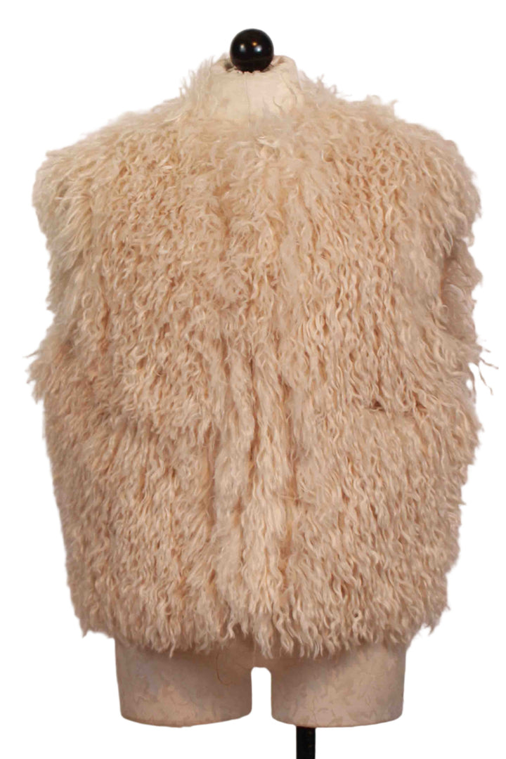 Curly Faux Fur Vest by See U Soon zipped close