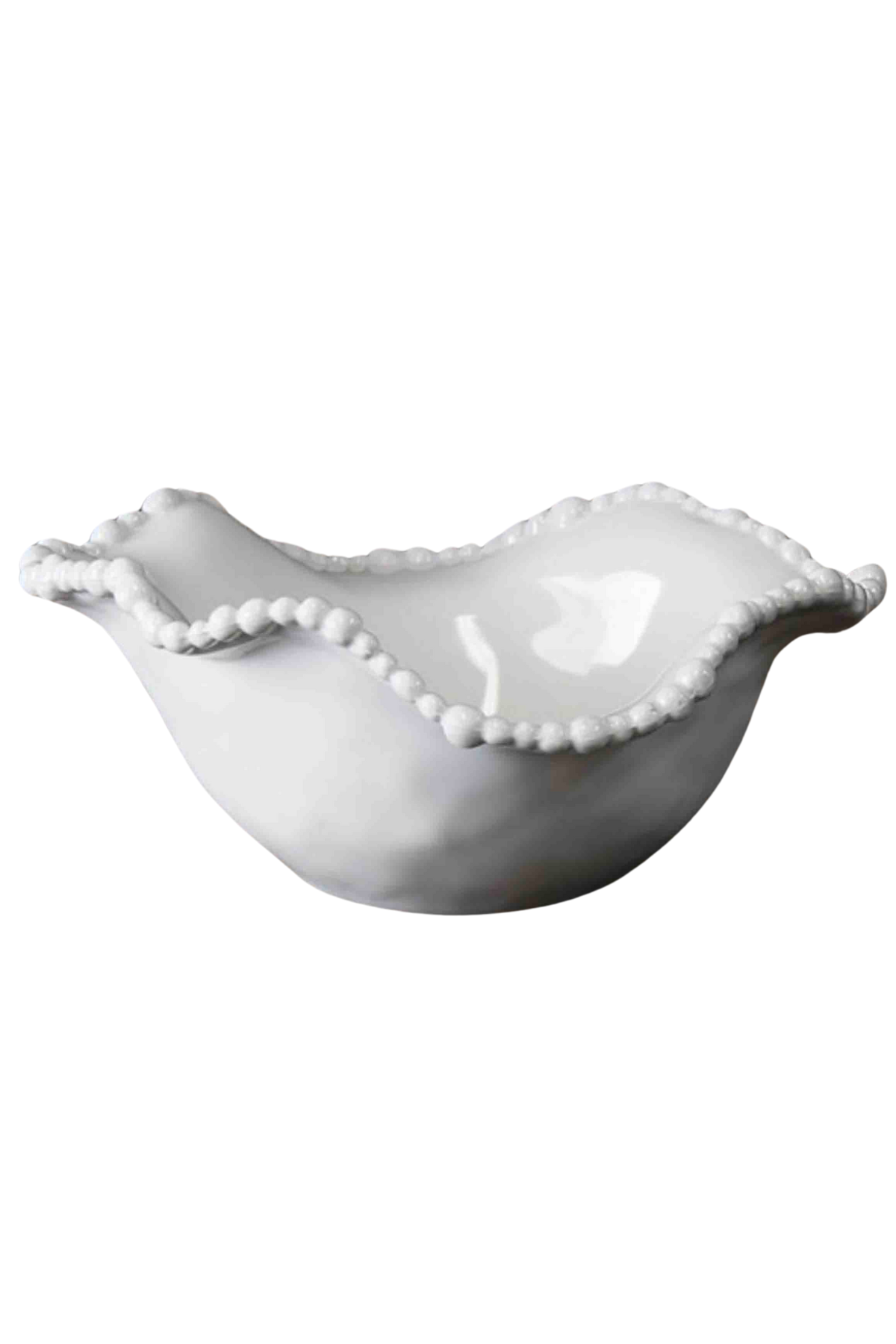 White Luxury VIDA Alegria Small Sauce Bowl by Beatrix Ball with Pearl rimmed detail