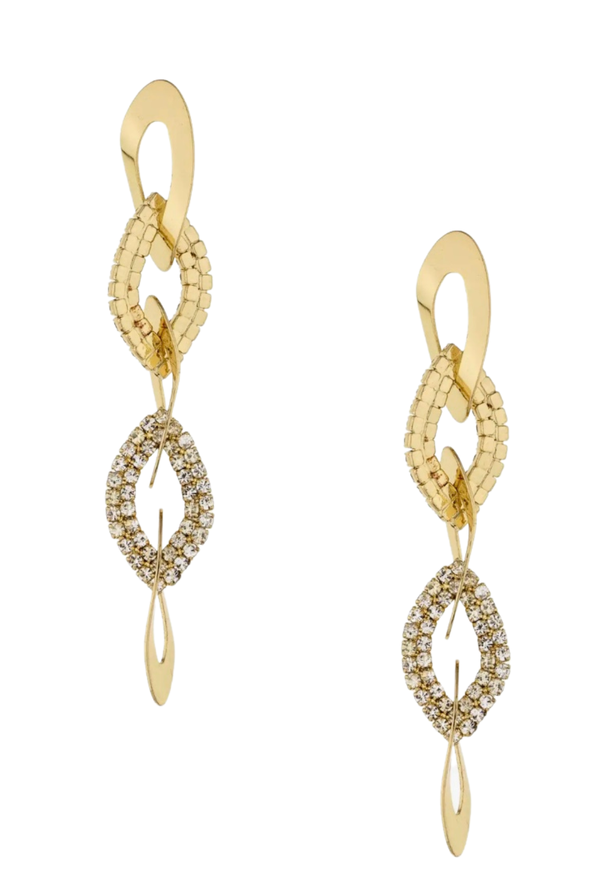 Crystal and Rope Chain Earrings by Ettika
