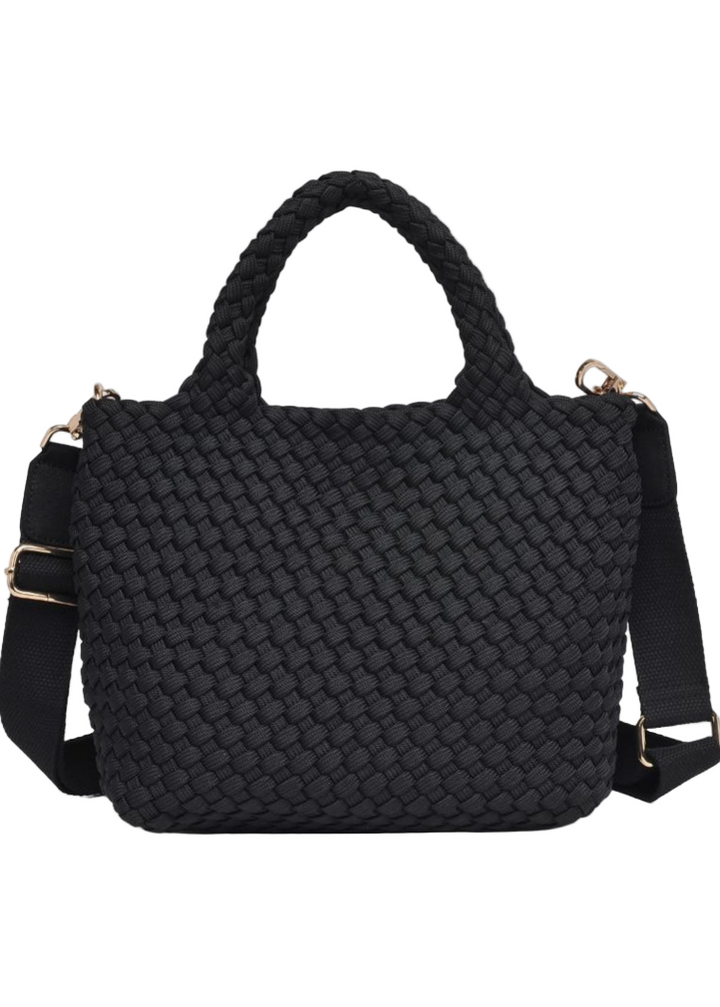 Black Sky's the Limit Small Laced Up Eco Edition Crossbody by Sol and Selene